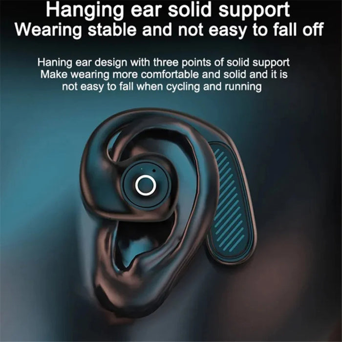 K23 Open Ear Headphone Wireless Air Bone Conduction Earphones TWS Bluetooth-compatible 5.3 Ear Clip Earbuds - Black - 3