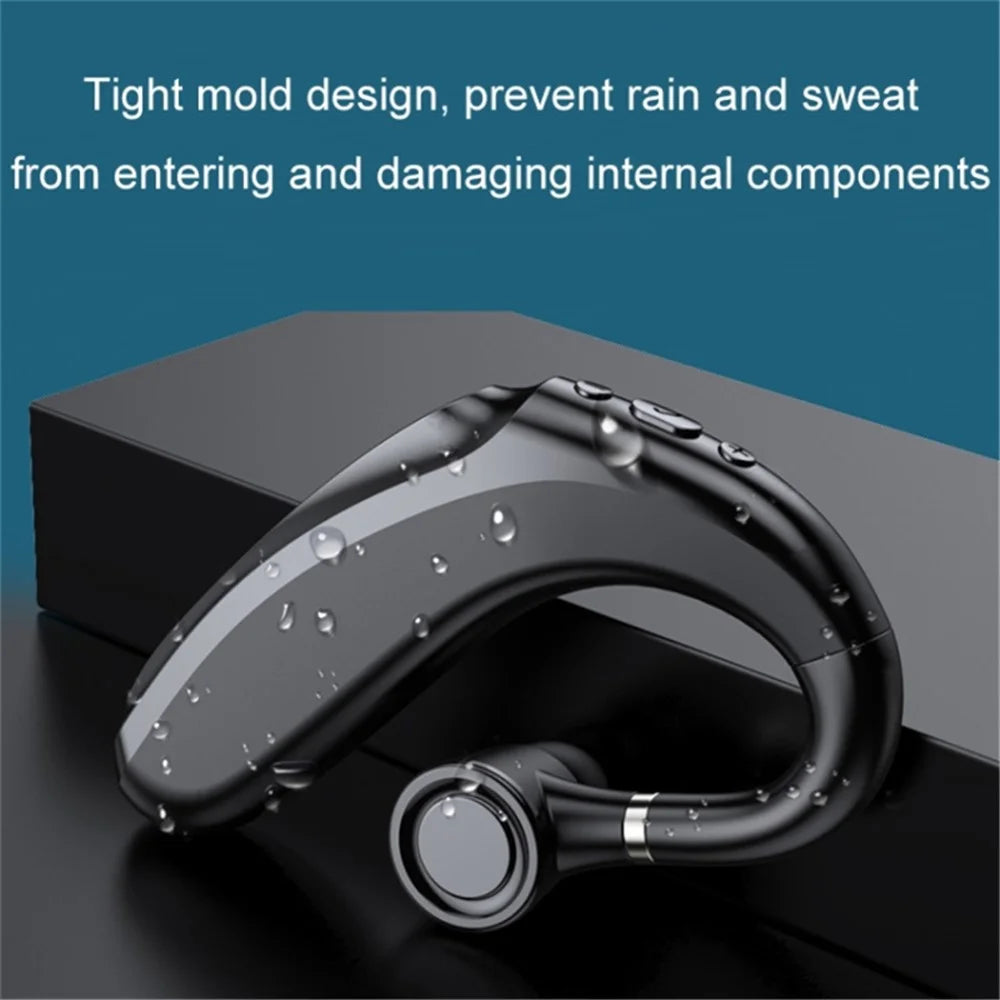 Q12 90mAh Battery Single Ear Wireless Bluetooth-compatible Earhook Headset Business Sports Music Call Earphone - Black - 2