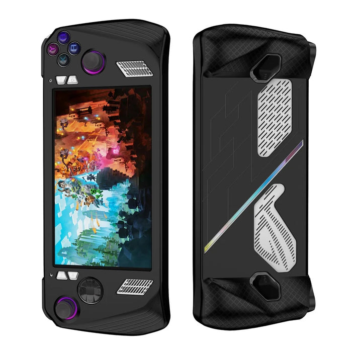 For ASUS ROG Ally Anti-Scratch Game Console Case Soft Silicone Protective Cover - Black - 2