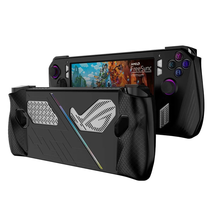 For ASUS ROG Ally Anti-Scratch Game Console Case Soft Silicone Protective Cover - Black - 7