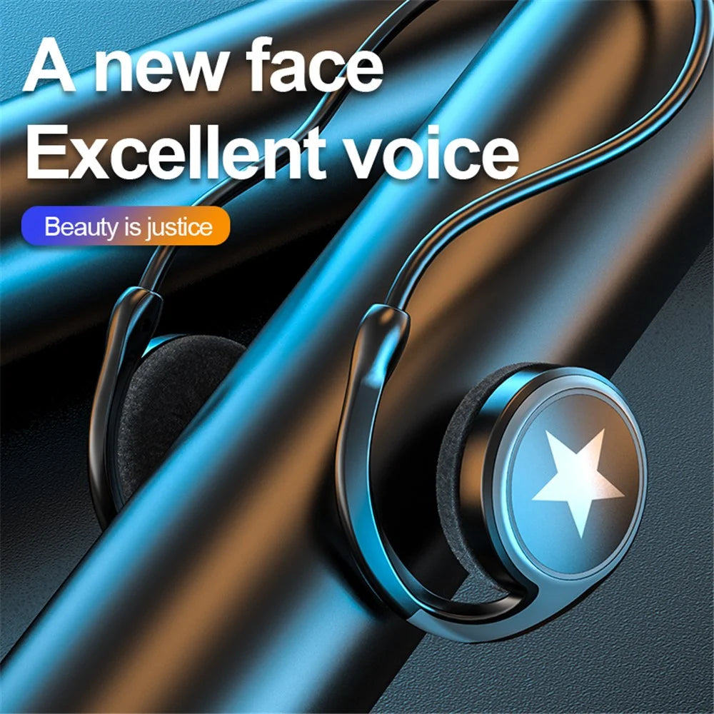 A23 Double Ear Neck Hanging Stereo Sports Earphones TWS Wireless Bluetooth-compatible Headphones with Mic - Black / Grey - 7
