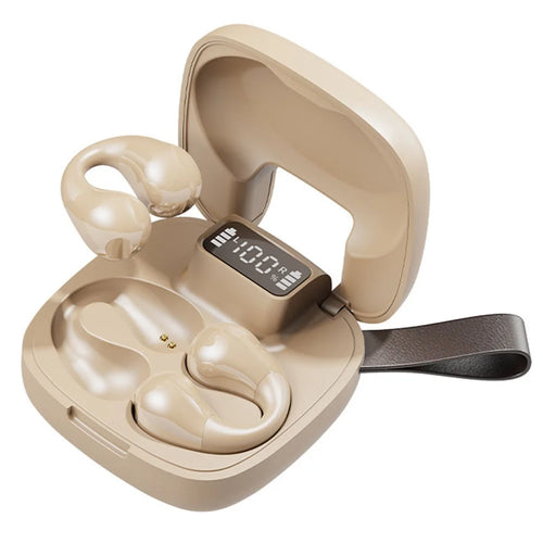 GK10 Bluetooth-compatible 5.3 Earbuds Bone Conduction Headphones Clip-on Noise Canceling Sports Headset - Nude - 1
