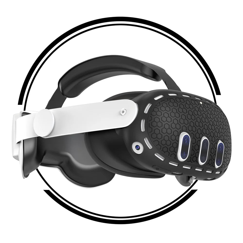 Protective Case for Meta Quest 3 VR Headset Anti-scratch Silicone Skin Cover - Black - 2