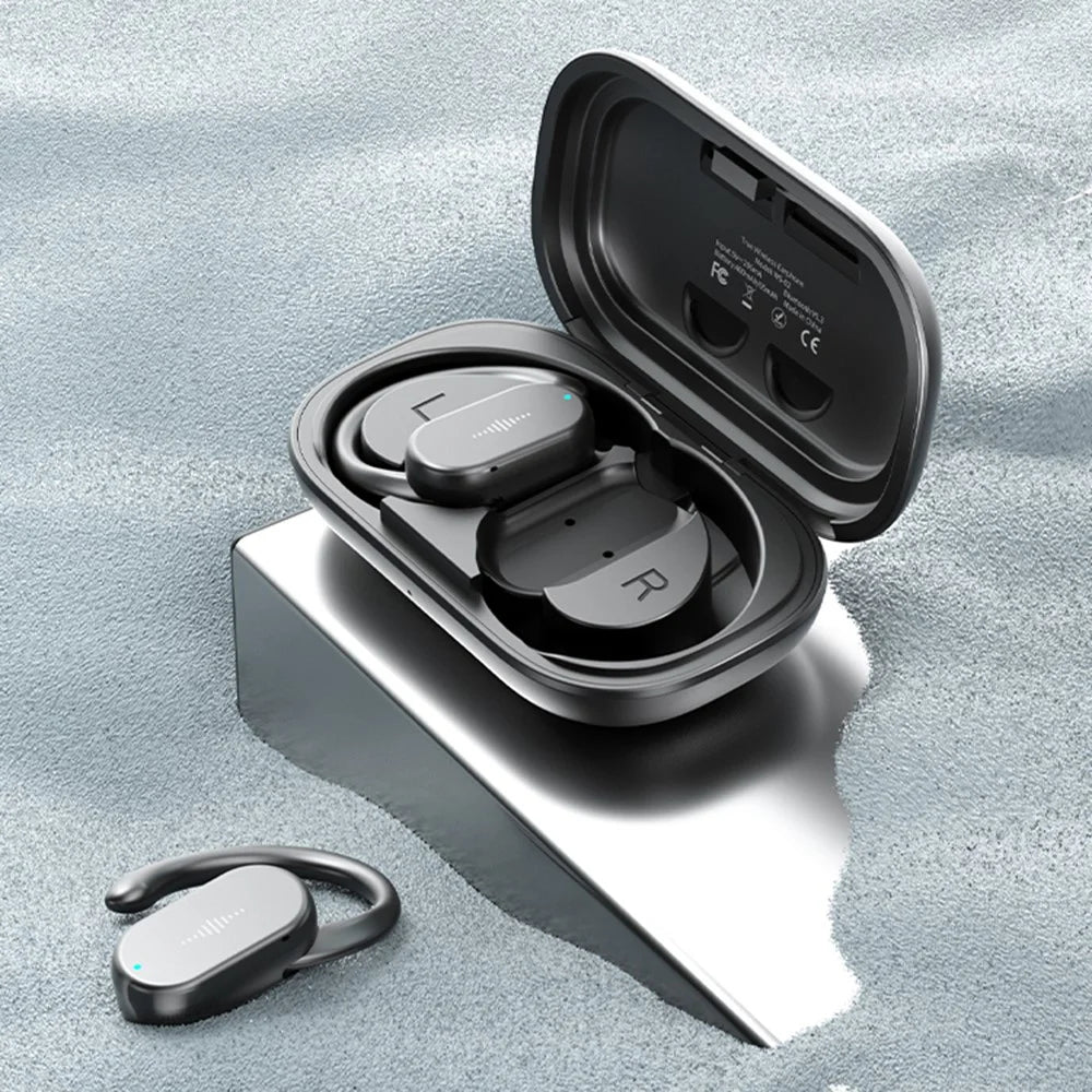 WEKOME WS-02 Rotary Ear Hook Bluetooth-compatible Earphones Waterproof Wireless Sports Headphones - Black - 3