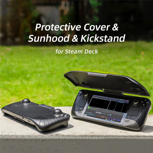 HIFYLUX ST-ZF40 For Steam Deck 3-in-1 Plastic Protective Case Sun Hood Game Console Desktop Stand - 2