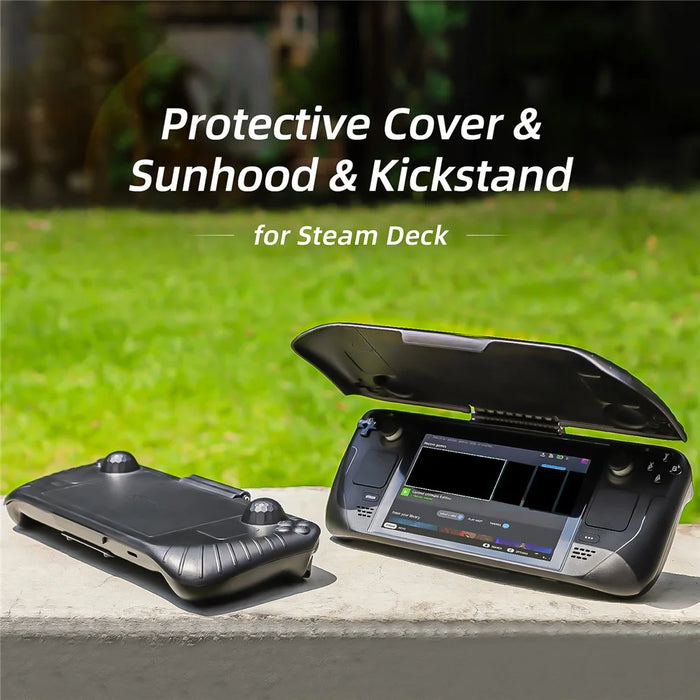 HIFYLUX ST-ZF40 For Steam Deck 3-in-1 Plastic Protective Case Sun Hood Game Console Desktop Stand - 2