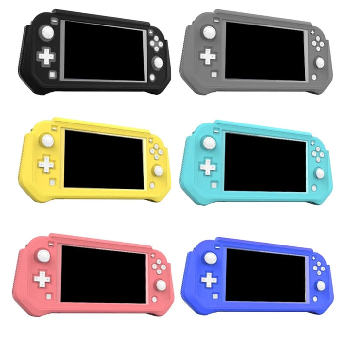 For Nintendo Switch Lite Game Controller Protector PC + TPU Protective Sleeve Handle Grip - Pink - 5