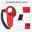 1 Pair for Meta Quest 3 / 3S Touch Controller Protective Cover Anti-Drop Silicone Case with Hand Strap - Red - 4