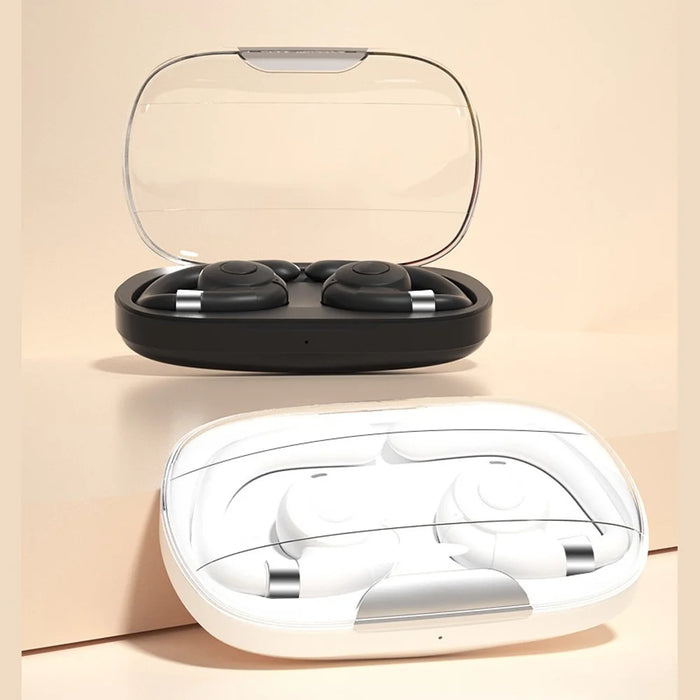 HF02 Ear Clip Air Conduction Wireless Bluetooth-compatible Headphones Noise Reduction TWS Earphones - White - 4