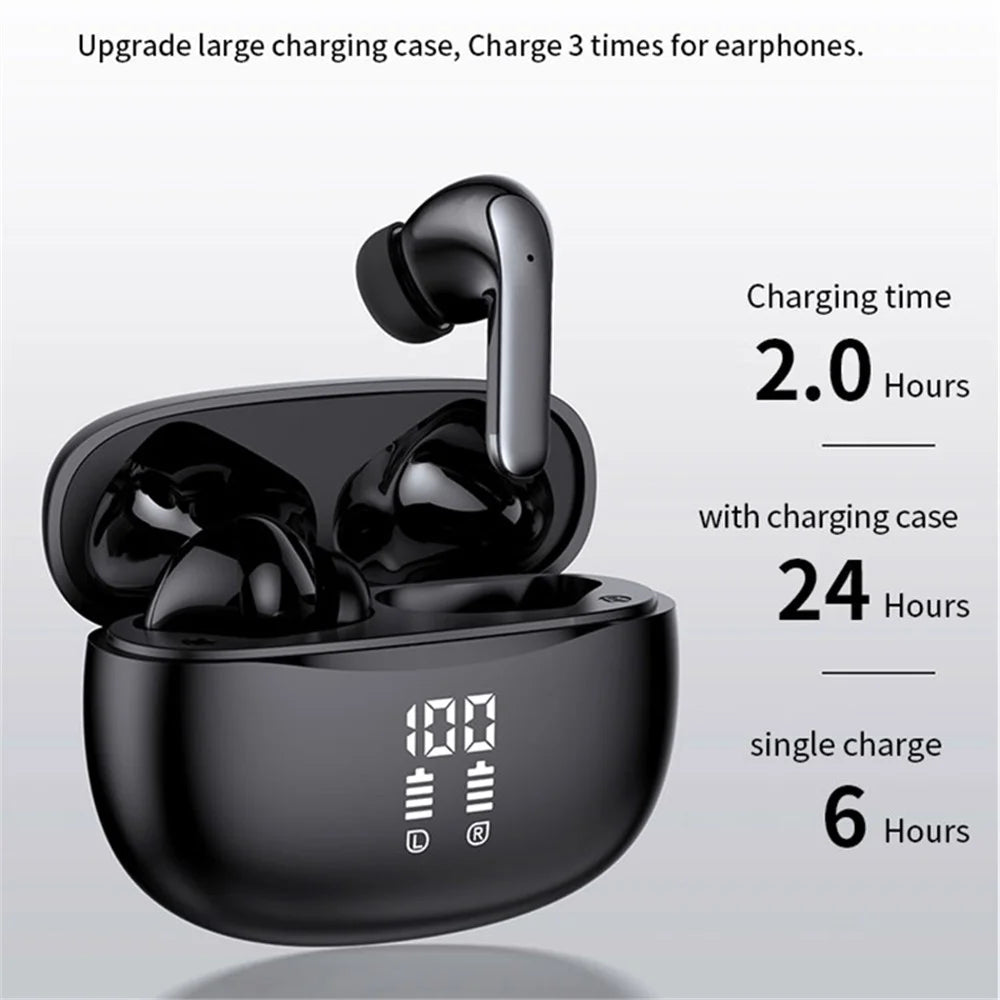 S52 TWS Earphones Stereo Sound Bluetooth-compatible 5.3 Semi-in-ear Wireless Headphones - 3