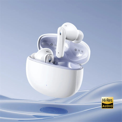 REMAX W21N ANC+ENC Dual Noise Canceling Bluetooth-compatible Earphones Low Latency Touch Control Headphones - White - 2