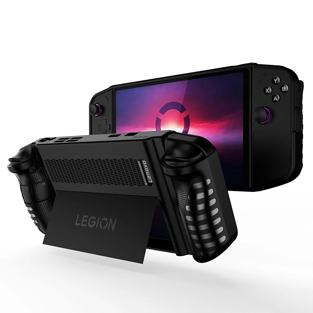 For Lenovo Legion Go Controller Grip Protector Soft TPU Case Sleeve Handle Grip - Black - 1