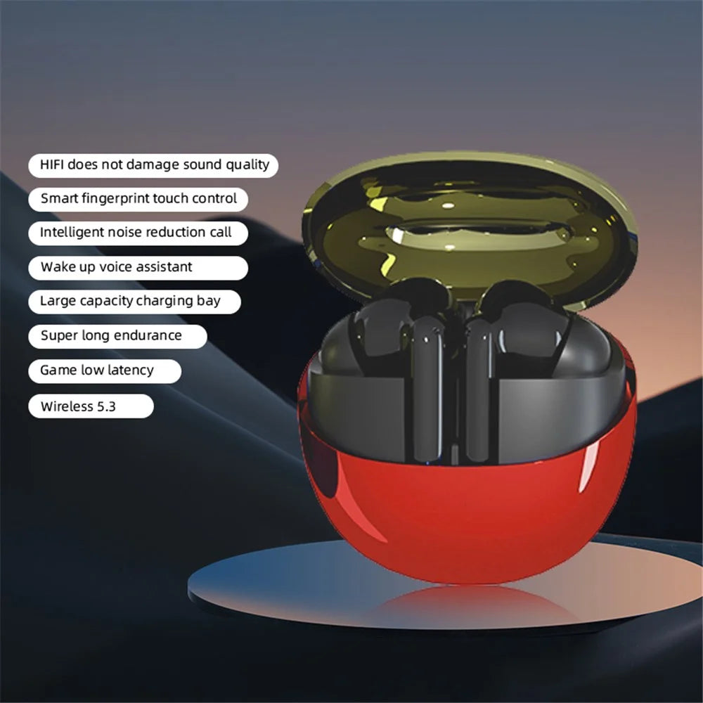 Y913 HiFi Sound In-ear Bluetooth-compatible Earbuds IPX7 Waterproof Wireless Headphones - Red - 2