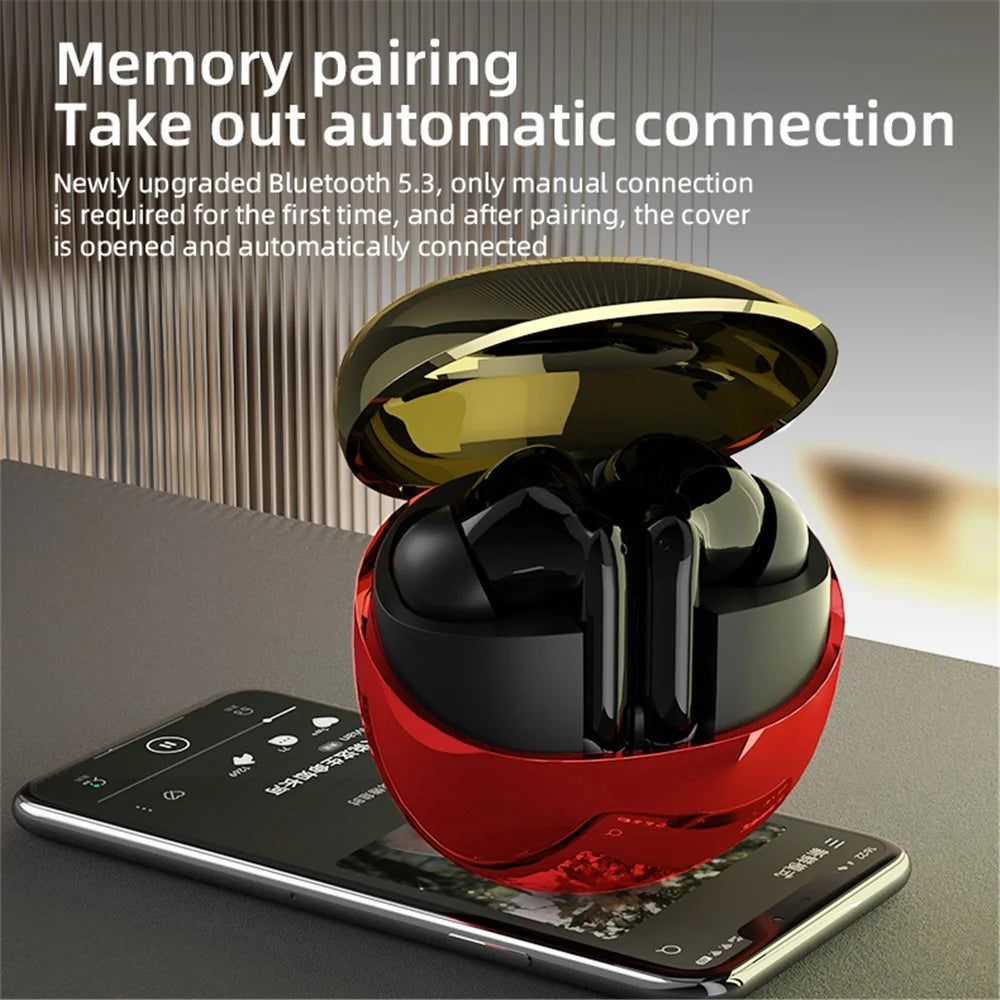 Y913 HiFi Sound In-ear Bluetooth-compatible Earbuds IPX7 Waterproof Wireless Headphones - Red - 3