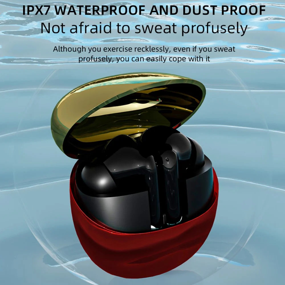 Y913 HiFi Sound In-ear Bluetooth-compatible Earbuds IPX7 Waterproof Wireless Headphones - Red - 5
