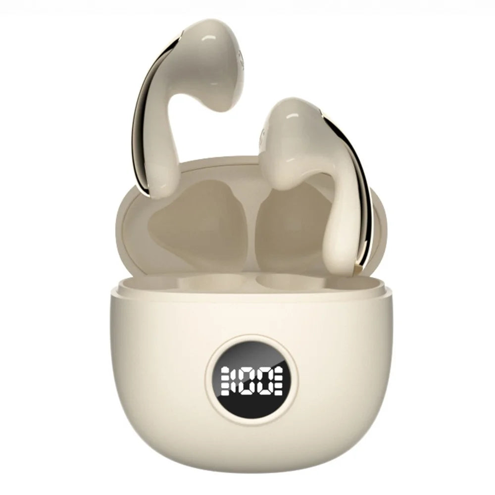 LX04 Bluetooth-compatible 5.3 Mini Earbuds Noise Reduction IPX5 Waterproof Wireless Headphones - Nude - 1