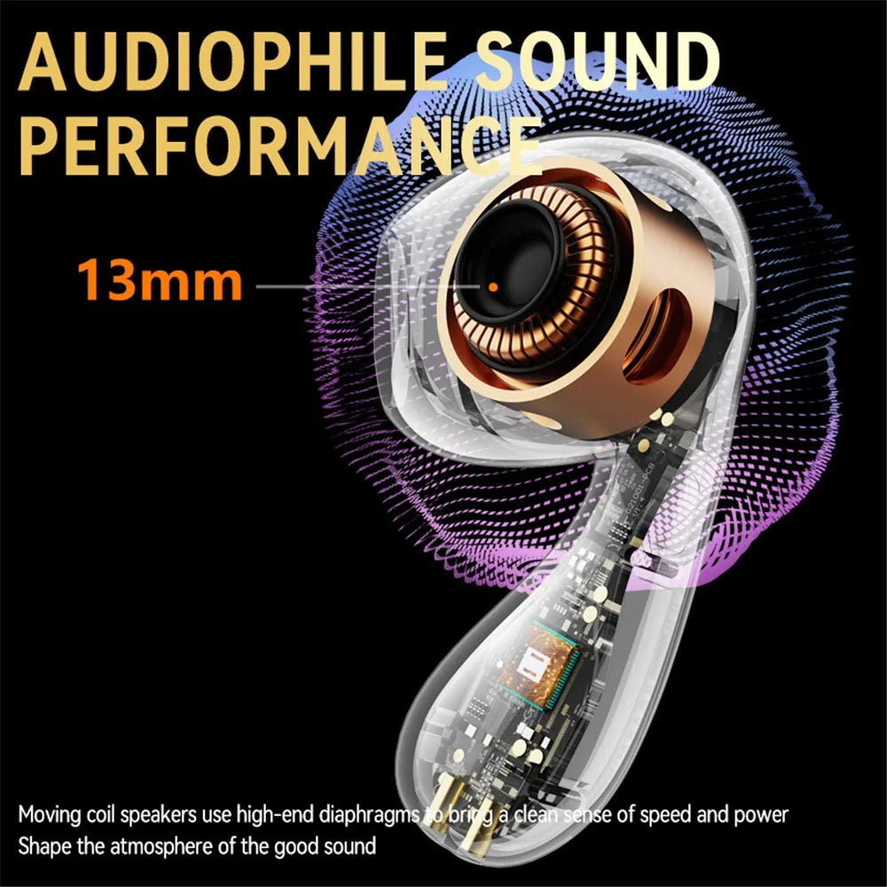 LX04 Bluetooth-compatible 5.3 Mini Earbuds Noise Reduction IPX5 Waterproof Wireless Headphones - Nude - 5