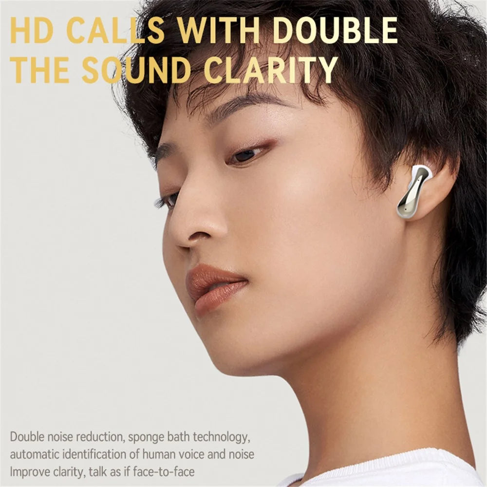 LX04 Bluetooth-compatible 5.3 Mini Earbuds Noise Reduction IPX5 Waterproof Wireless Headphones - Nude - 7