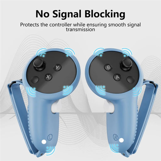 JYS JYS-MQ013 1 Pair for Meta Quest 3 Touch Controller Cover Anti-skid Silicone Protective Case - Blue - 2