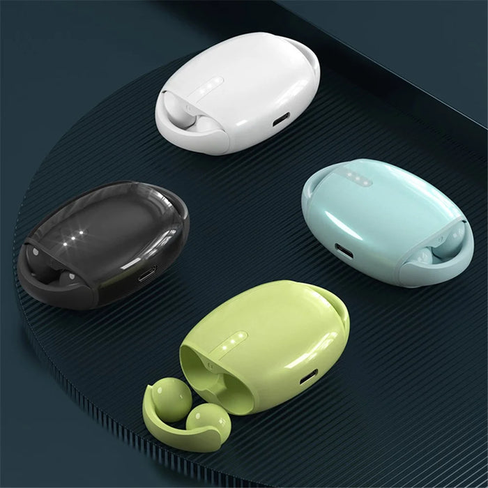 DEIVA Smart Series TWS-M5 EM031 Wireless Earphone Ear Clip Bluetooth-compatible Stereo Music Headset - White - 7