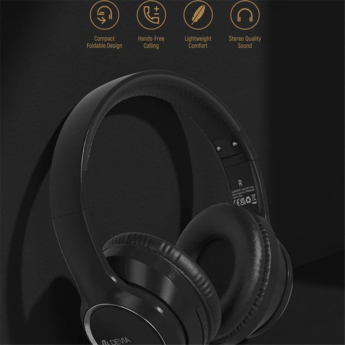 DEVIA Kintone Series HiFi Sound Bluetooth-compatible Wireless Headset Over-Ear Earphone V2 - Black - 2