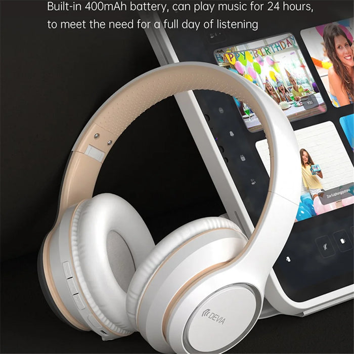 DEVIA Kintone Series HiFi Sound Bluetooth-compatible Wireless Headset Over-Ear Earphone V2 - Black - 5