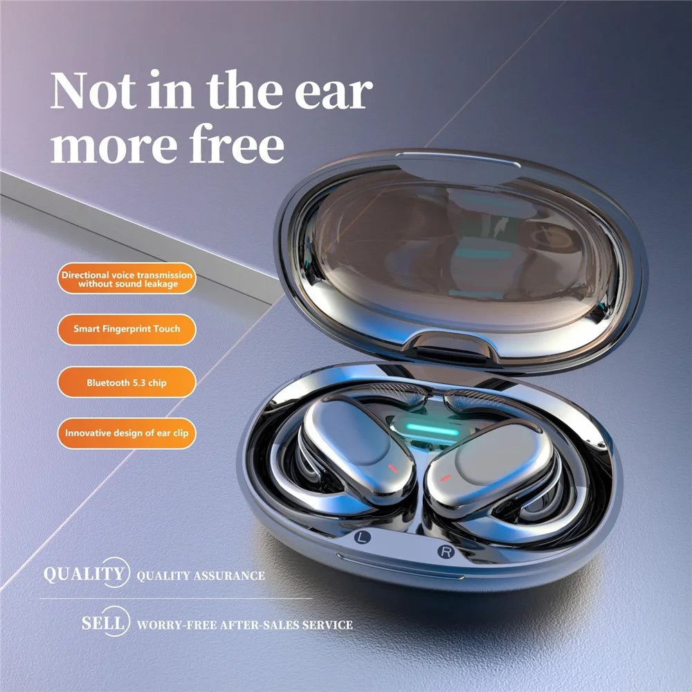 JM05 OWS Air Conduction Bluetooth-compatible Headphones Wireless HiFi Sports Earphones - Black - 2