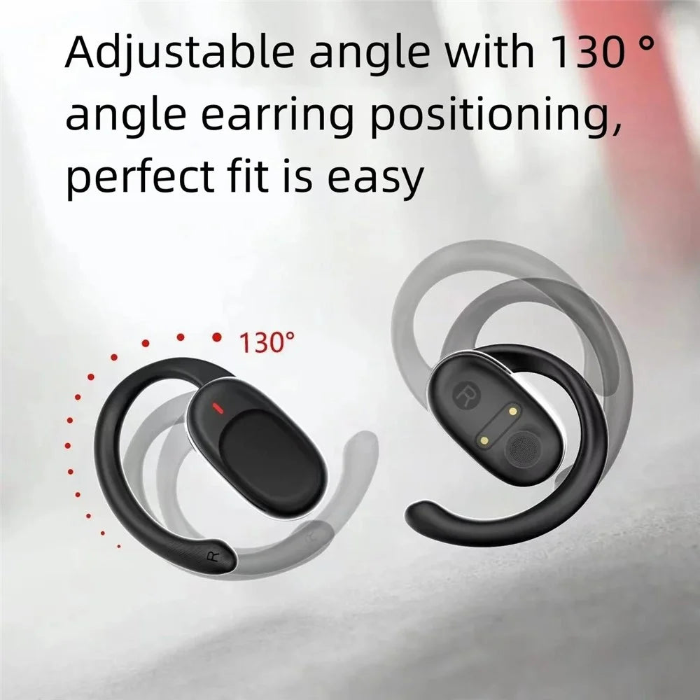 JM05 OWS Air Conduction Bluetooth-compatible Headphones Wireless HiFi Sports Earphones - Black - 4