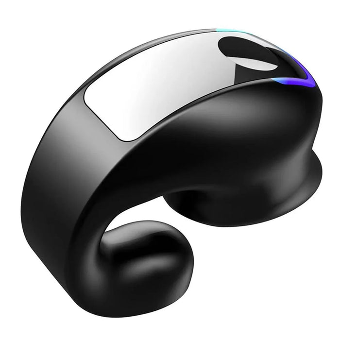 GD28 Bone Conduction Clip-On Wireless Earbuds Single Ear Bluetooth-compatible Headset for Sports - Black - 1
