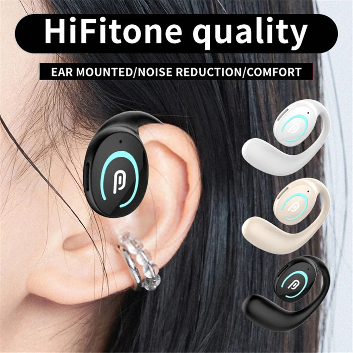 K9 Single Ear Bluetooth-compatible 5.3 Earhook Headset Bone Conduction Music Earphone - Black - 3