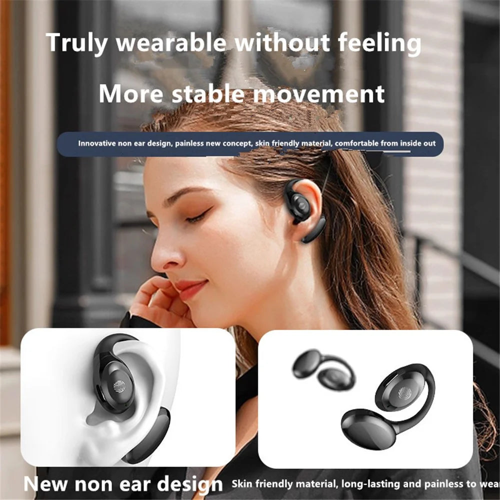GD06 Single Ear Bluetooth-compatible 5.3 Earhook Headset Wireless Earphone - White - 2