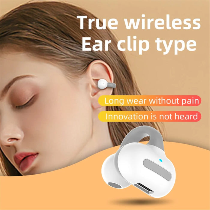 M-S8 Bluetooth-compatible 5.3 Ear Clip Earphone Running Wireless Music Headset - Grey - 4