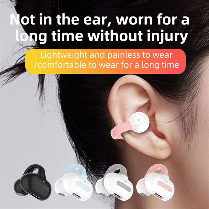 M-S8 Bluetooth-compatible 5.3 Ear Clip Earphone Running Wireless Music Headset - Grey - 6