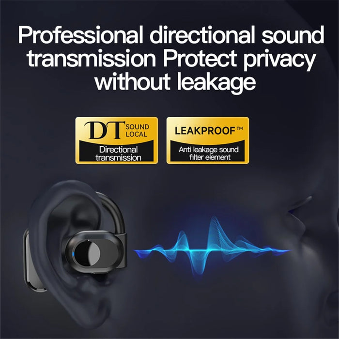 BY99 Single Ear Bluetooth-compatible 5.3 Earhook Headset Air Conduction Earphone - Black - 4