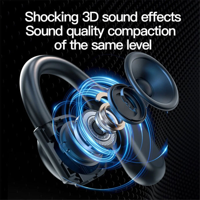 BY99 Single Ear Bluetooth-compatible 5.3 Earhook Headset Air Conduction Earphone - Black - 5