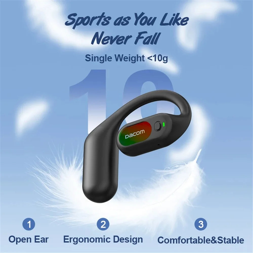 DACOM G136 FreeBeats TWS IPX7 Bluetooth-compatible Earphone Open Ear Music Headset - Black - 4