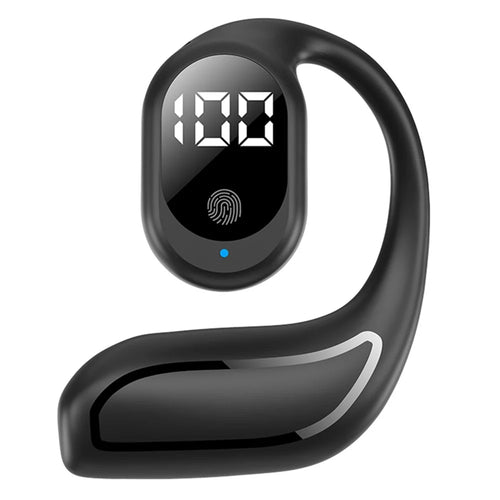 FN-98 Single Ear Bluetooth-compatible Ear Hanging Headset Wireless Earphone - Black - 1