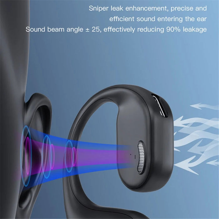 FN-98 Single Ear Bluetooth-compatible Ear Hanging Headset Wireless Earphone - Black - 4