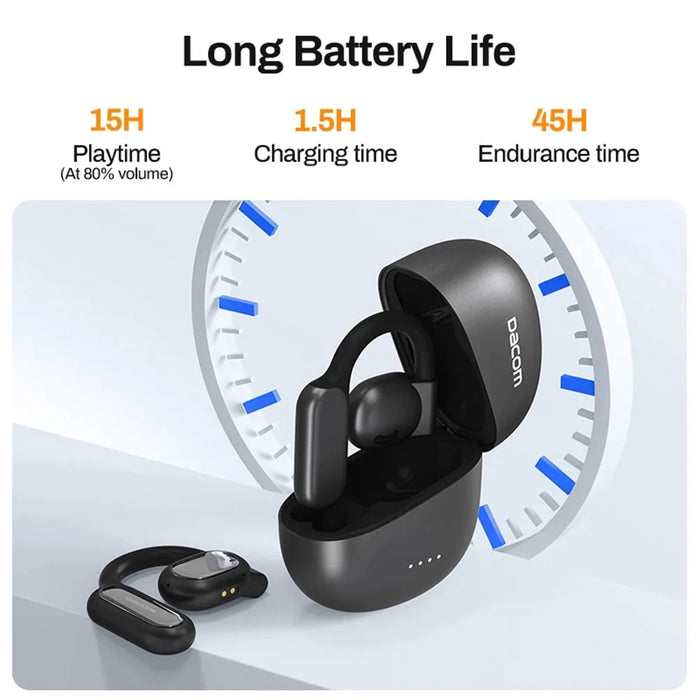DACOM H11 OWS Bluetooth-compatible Earhook Headset Noise Reduction Earphone - Black - 2