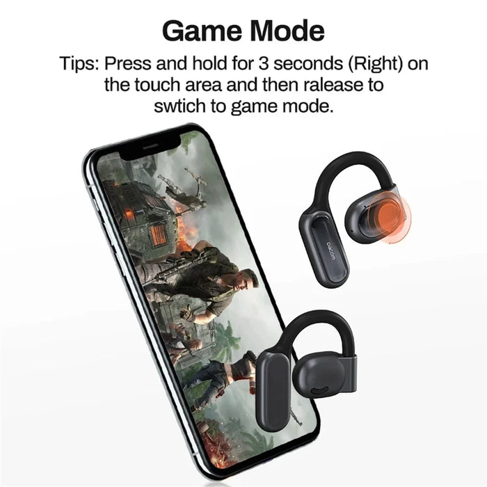 DACOM H11 OWS Bluetooth-compatible Earhook Headset Noise Reduction Earphone - Black - 4