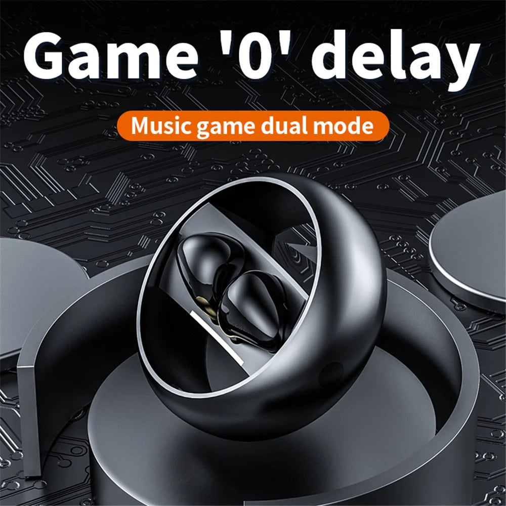 KM89 TWS Bluetooth-compatible 5.3 Earphone Stereo Music Gaming Wireless Headset - Silver - 2
