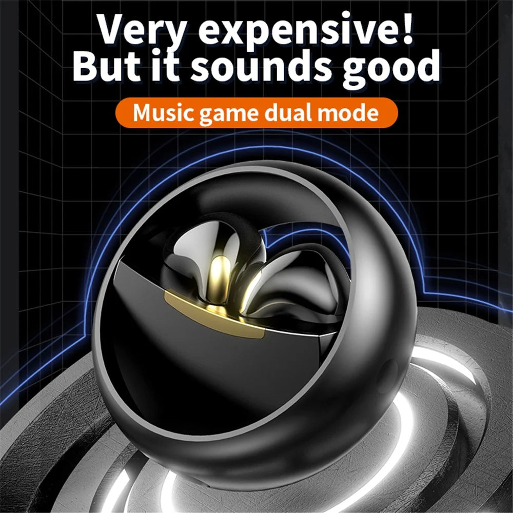 KM89 TWS Bluetooth-compatible 5.3 Earphone Stereo Music Gaming Wireless Headset - Silver - 3