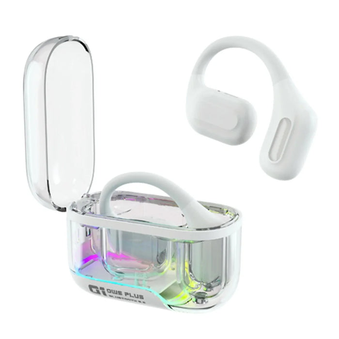 C01 Bluetooth-compatible 5.3 Earphone Bone Conduction Ear Hanging Music Headset - White - 1