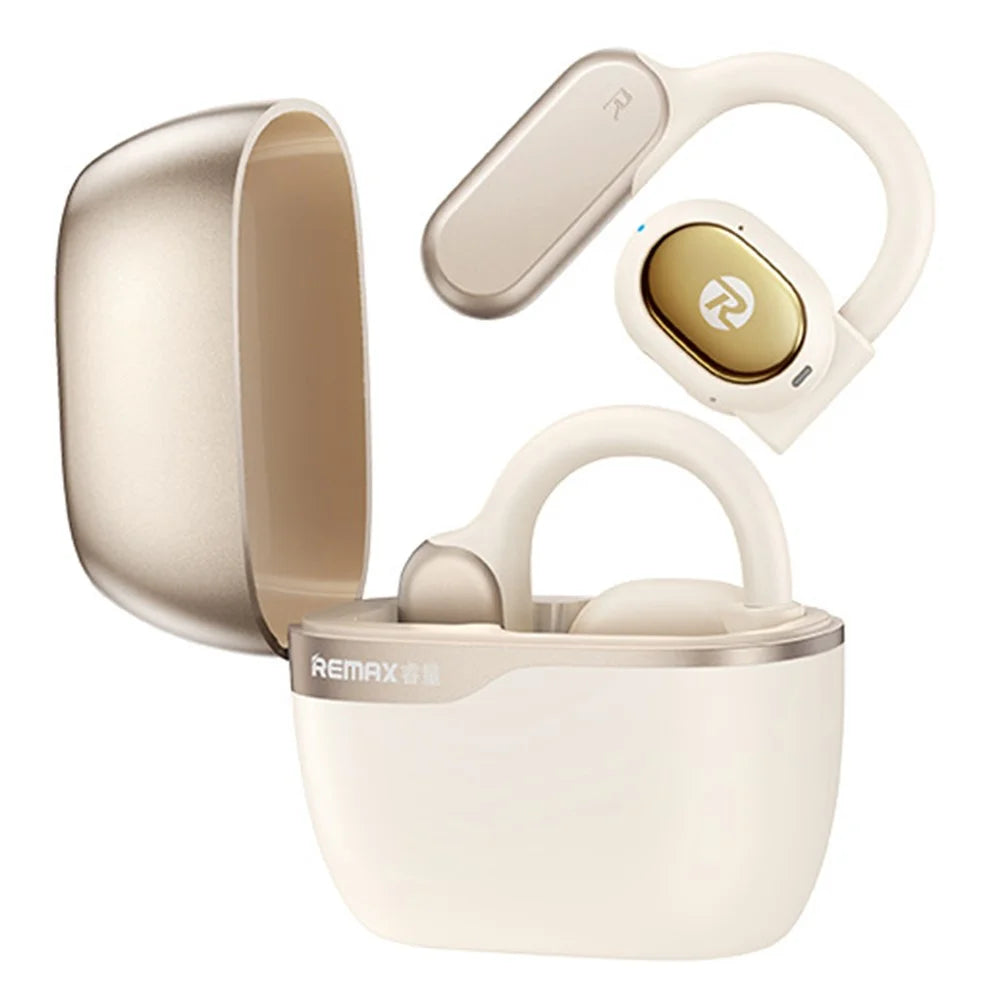 REMAX OpenBuds P1 Air-Conduction Wireless Headset Bluetooth-compatible Earphones - White - 1
