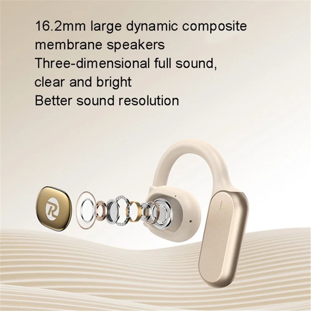 REMAX OpenBuds P1 Air-Conduction Wireless Headset Bluetooth-compatible Earphones - White - 5