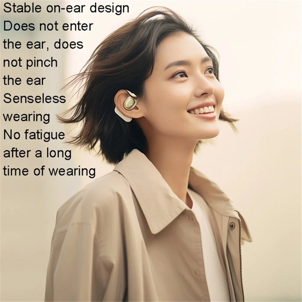 REMAX OpenBuds P1 Air-Conduction Wireless Headset Bluetooth-compatible Earphones - White - 7