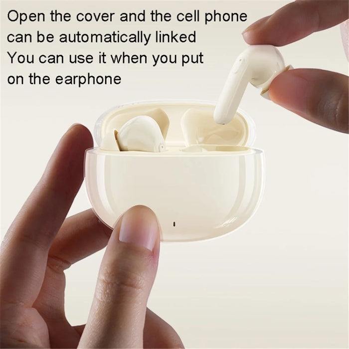 REMAX CozyPods W10N ANC+ENC Dual Noise-Canceling Wireless Earbuds Bluetooth-compatible Headset - White - 6