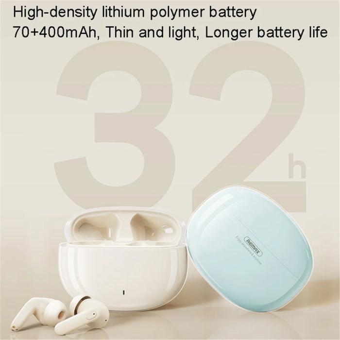 REMAX CozyPods W10N ANC+ENC Dual Noise-Canceling Wireless Earbuds Bluetooth-compatible Headset - White - 7