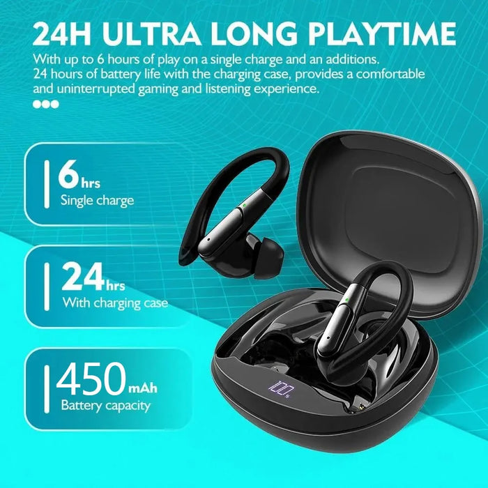 BE1043 Noise Reduction Bluetooth-compatible Earphone Wireless Music Headset with Detachable Earhook - 4