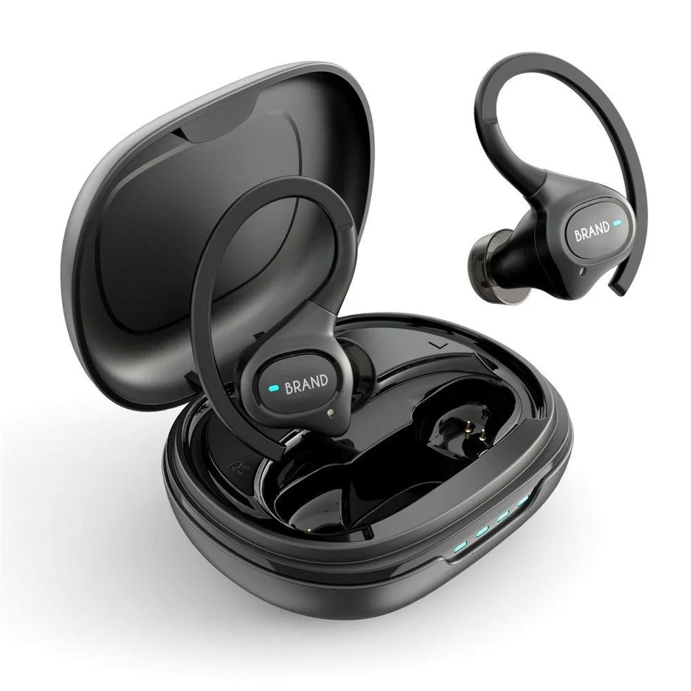 BE1039 Noise Canceling Ear Hook Bluetooth-compatible Headphones Wireless In-ear Earphones - 1